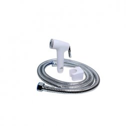 SH-03 - SHATTAF WITH FLEXIBLE PIPE & BRACKET WHITE