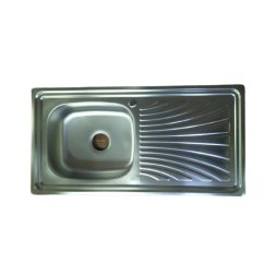 SS-02 - STAINLESS STEEL KITCHEN SINK 1000X500X150MM 1 BOWL 1 