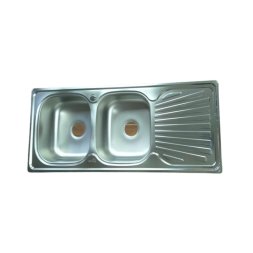 SS-03 - STAINLESS STEEL KITCHEN SINK 1200X500X150MM 2 BOWL 1 TRAY